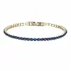 Pulsera de Acero Inoxidable Zirconia Tennis Versátil Cuatro Estaciones Diciembre Cumpleaños Elegante Popular para Mujer Zirconia con Garras No se Desvanece