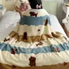 Nueva manta de lana de cordero estilo japonés de dibujos animados para otoño e invierno, manta de leche fleece, manta para sofá, manta para siesta en la oficina