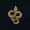 Broche Retrô em Forma de Cobra, Insígnia Exquisita de Cascavel, Botão de Colar Anti-Exposição de Cobra Personalizado, Acessórios de Decoração para Chapéu, Bolsa