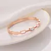 Estilo Coreano Transfronteiriço Moda Coreana Pulseira Oca de Aço Titânio Personalizada Moda Feminina Pulseira de Aço Inoxidável Joias Atacado