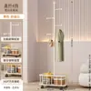 Perchero de Ropa y Bolsos de Pie, Perchero Desmontable para Ropa de Dormitorio, Estante de Almacenamiento Secado de Ropa de Piso para Sala de Estar de Lujo Ligero