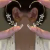 Super Flash simples de una pieza mariposa borla larga colgantes para oreja sin perforar clip para oreja aretes temperamento personalidad modernos nuevos aretes