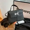 Bolso de Hombro Cruzado para Mujer con Bloqueo de Color, Hebilla Simple, Estilo Nuevo 2026, Francés, Suave, Gran Capacidad, Bolso Cuadrado Pequeño