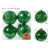 Nuevo juego de bolas navideñas transfronterizas de 10 cm, bola plateada rota, colgante decorativo de plástico galvanizado para árbol de Navidad