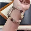 Pulsera de Lujo Ligero de Nicho, Jade Verde de Tianshan, Pulsera Súper Hermosa, Jade de Seda Dorada de Xinjiang, Cuentas Redondas de Jade Blanco, Producto Popular Pequeño para Puestos