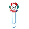 Clips Decorativos de PVC para el Mundial de Fútbol Suministros de Oficina Marcapáginas Lindos Clips de Papel Creativos para Manualidades