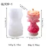 Choukai Novo Vaso de Flores Rosa Vela Perfumada Criativa Molde de Silicone Gesso Decorativo DIY Ornamento Pequeno Feito à Mão