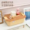 Caja de Almacenamiento, Cesta de Almacenamiento Portátil con Tapa, para Snacks, Frutas, Juguetes, Cosméticos, Caja de Almacenamiento para Artículos Varios