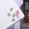 Nova Cobra Segurando Diamante Nail Art Jóias Super Flash Coração Torto Liga Cobra Estéreo Retro Luz Luxo Spice Girl Decoração de Unhas