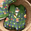 Pijama Navideño de Oso con Cuadros Verdes de Nuevo Estilo para Mujer, Verano, Manga Corta, Shorts, Cárdigan, Solapa, Conjunto de Dos Piezas para Casa