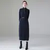 Vestido de Cachemira Suave para Mujer, Moderno, Elegante, Versátil, Estilo Urbano para el Trabajo, Punto Retro Nuevo Otoño e Invierno