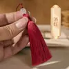 Borla Pequeña de 8 cm Flecos Material Hecho a Mano para DIY Estilo Antiguo Bolsita de Aromas Abanico Pasador Marcapáginas Colgante para Ropa Decoración de Borla