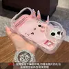 Muñeca Gato Kt con Lazo Adecuada para Funda de Teléfono Apple 16 iPhone 18Pm Soporte 15 Dibujo Animado Lindo 17 Silicona