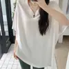 Amazon Wholesale Transfronterizo Verano Hilo de Modal Talla Grande Cuello en V Holgada Manga Larga Corta Camiseta Base para Mujer
