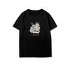 Camiseta de manga curta para cosplay diário de ferro, alto quatro, alto quatro, faculdade, júnior, som, garra solitária, moagem, cauda preta