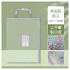 Design de Zíper Espesso Durável Bolsa de Documentos de Malha Transparente A4 Grande Capacidade Bolsa de Armazenamento Portátil para Classificação de Matérias de Estudante