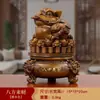 Enfeites de Sapo Dourado Chinês Decorações para Móveis de Escritório e Sala de Estar Artesanato em Resina Presente de Inauguração de Loja Atacado