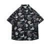 Camisa Hawaiana de Playa para Hombre de Manga Corta Verano Vacaciones en la Costa de Sanya Estilo Tailandés Retro Puerto Secado Rápido Top