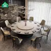 Caixa de Hotel Elétrica Mesa Redonda Grande Salão de Banquetes Clube Privado Mesa de Jantar Elétrica Ardósia Personalizada Mesa de Jantar Comercial de Alto Padrão