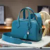Bolso de Mano para Mujer Otoño e Invierno Nuevo Primera Capa Piel de Vaca TC Bolso Boston Gran Capacidad Bolso Tote Bolso de Hombro para Viajes Cortos Pequeño