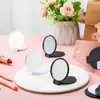 Estoque Disponível de Mini Espelhos Dobráveis de Plástico, Espelhos de Maquiagem Redondos Portáteis para Viagem, Espelhos Pequenos de Lado Único