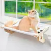 Alféizar de Ventana de Madera Maciza Hamaca para Gatos Hebilla Colgante Cama para Gatos Vista Lateral de la Ventana Cama para Gatos Cama para Tomar el Sol de Mascotas Cama para Gatos