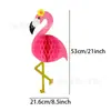 Decoração Suspensa Colmeia de Flamingo 3D Transfronteiriça para Festas de Verão na Praia, Ornamento Suspenso Decorativo Havaiano de Bola Colmeia de Flamingo
