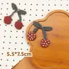 Tela Coreana Floral Cereza Niños Accesorios para el Cabello DIY Dulces y Lindos Versátiles Zapatos y Calcetines Accesorios de Ropa Al por Mayor