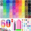 Caja de 24 compartimentos moderna y popular de diamantes de resina jelly de color AB con base plana, empaquetada para arte de uñas DIY, accesorios pequeños, venta al por mayor