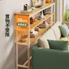 Mesa estrecha para hueco de cama, estante de almacenamiento para el pie de la cama, mesa larga extremadamente estrecha, de pie contra la pared, gabinete estrecho para hueco de cama, almacenamiento multicapa