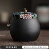 Tetera pequeña de cerámica de estilo japonés, pequeña, sellada y resistente a la humedad, juego de té Kung Fu, tetera para guardar té.