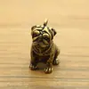 Pingente Sólido de Cobre do Signo Cachorro Latão Cachorro Wang Wang Chaveiro de Carro Pingente Pequenos Enfeites de Mesa