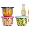 Caja de Suplemento Alimenticio para Bebé, Recipiente de Almacenamiento de Vidrio con Tapa, Molde para Pastel Vaporizador, Plato para Comida de Bebé, Caja Sellada de Almacenamiento para Huevo al Vapor