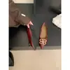 Zapatos Planos de Nuevo Diseño Primavera 2026 para Mujer con Hebilla Metálica, Boca Baja, Suela Suave, Zapatos Slip-On Versátiles y Elegantes