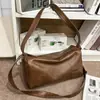 Bolsa de Ombro Versátil Retro Simples e Estilosa, Prática e Texturizada, com Alça Larga, Bolsa Tote de Grande Capacidade