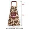 Delantal de Lona Moderno Estilo Coreano con Dibujos, Anti-Manchas y Resistente al Desgaste, para Uso en Cocina Doméstica, Adecuado para el Trabajo, Cocinar y Limpiar, Ropa de Trabajo Resistente a las Manchas