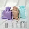 Bolsas de Cetim com Cordão para Revenda, Bolsas de Tecido de Seda Lisas à Prova de Poeira para Perucas, Bolsas para Joias, Bolsas Pequenas de Tecido para Armazenamento