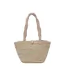 Bolsa de Palha Artesanal 2025 Nova Moda Ins Estilo Férias Bolsa Cesta de Legumes Bolsa Carteiro de Rattan Feminina Bolsa de Praia
