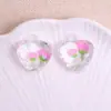 Colgante de Corazón Pequeño Fresco de Acrílico Transparente Tallado Colgante para Collar de Bricolaje Colgante para Pendientes Colgante para Llavero Pequeños Accesorios