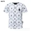 Estilo Europeo y Americano Nueva Camiseta Casual para Hombre con Impresión 3D de Alta Calidad de Cabeza de Fantasma con Llamas