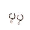 Brincos Coreanos Dongdaemun Femininos Simples Versátil Retrô Elegante Brincos de Pérola de Água Doce Tarraxas Brincos Estilo Frio