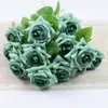 Flor de Rosa Artificial de Seda Artificial Hecha en Fábrica, Longitud de Tallo Único 36 cm, Flor Falsa Rosa Imperial, Flor Artificial para Boda y Decoración del Hogar