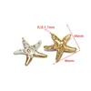 Pingente Estrela do Mar Aço Inoxidável Moda Gotejamento de Óleo Concha Charme DIY Exquisito Acessórios para Colar Pulseira Brinco Venda por Atacado