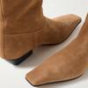 Botas altas de cuero para mujer, ligeras, de lujo, estilo retro, para primavera de 2025.