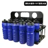 Suporte para garrafa de água para treino de futebol, suporte dobrável para copo de água de atleta, suporte de bebidas de 10 furos para treino de futebol