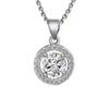 Celebridade da Internet Live Full Diamond Round Bag Imitação Mosan Diamond Colar Feminino Temperamento High-end Sense Woolen Chain Clavícula Corrente Pingente Feminino