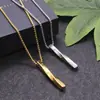 Celebridade da Internet Colar Mobius ins Harajuku Vento Frio Espiral Haste Reta Pingente Aço Titânio Colar de Casal Corrente para Suéter