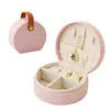 Caja de Joyería Personalizada de Fábrica Caja de Embalaje de Joyería Portátil Semi-Circular de Cuero PU Anti-Colisión y Anti-Enredo