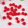 Transfronterizo Color Rojo Alta Elasticidad Bolas Pequeñas de Pelo Hechas a Mano DIY Bolas de Pelo Pintura Accesorios para Ropa Accesorios de Poliéster Bolas de Felpa Venta al por Mayor