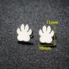 Pendientes de pata de oso de acero inoxidable con diseño distintivo de estilo coreano, elegantes mini pendientes con huella de animal y garra de gato para mujer.